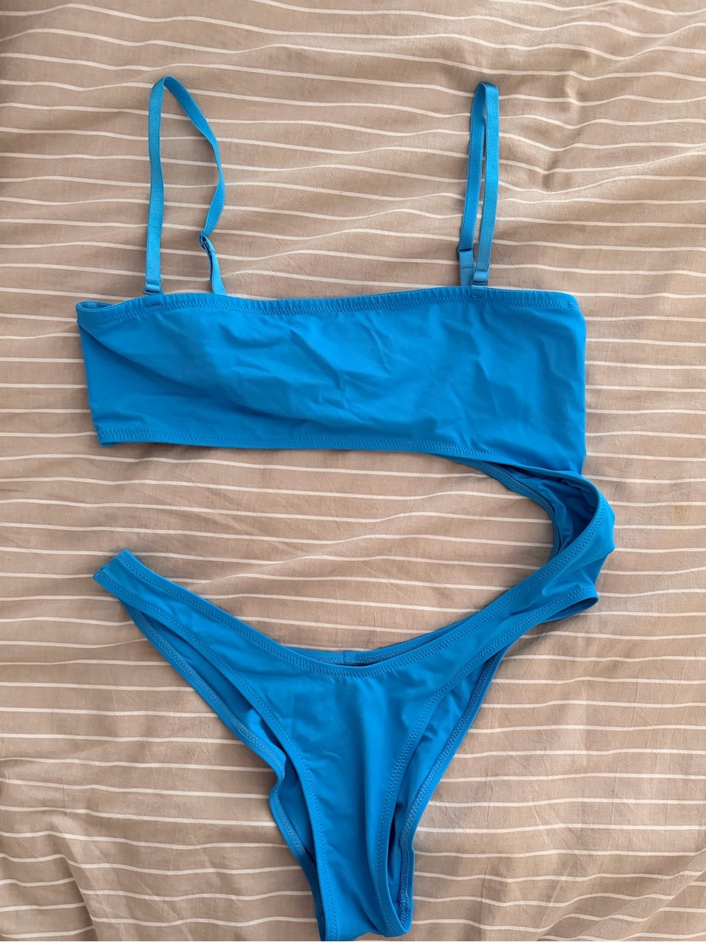 SKIMS monokini suit in turquoise